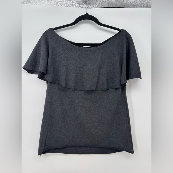Tops - Sundays One Dark Gray On/Off Shoulder Blouse Large
